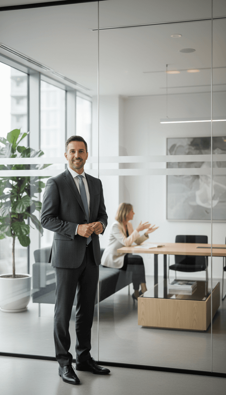 Executive in a conference room discussion